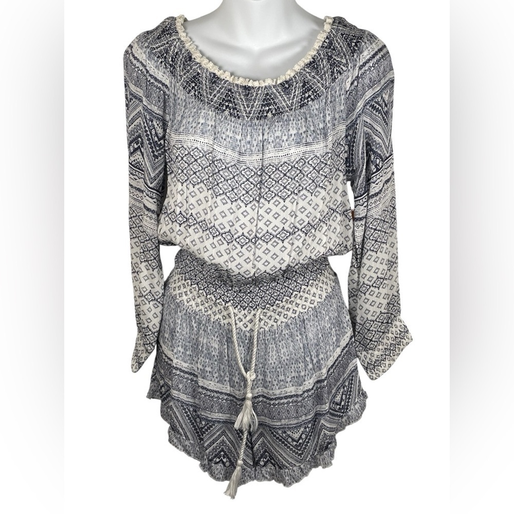 Rip Curl Blue and White Patterned Romper NWT Small - Picture 3 of 10